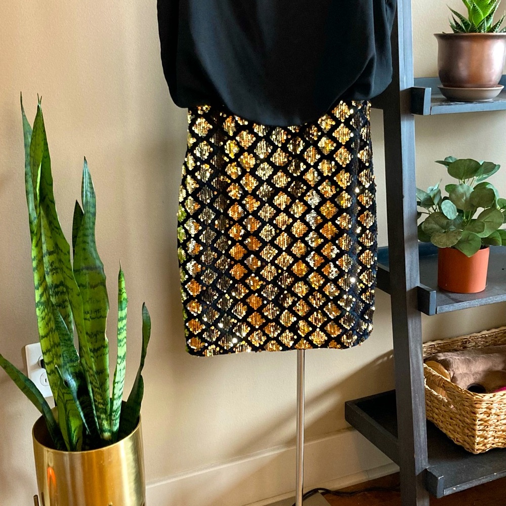 Sequin Gold/Black Dress
